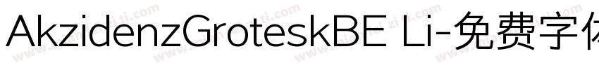 AkzidenzGroteskBE Li字体转换